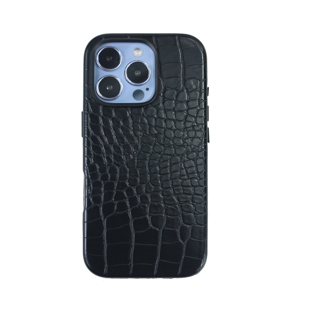 Vintage Snake Leopard Crocodile Grain PU Leather Anti-Fingerprint Slim Shock Resistant Phone Case
