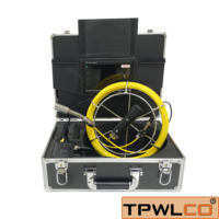 Caméra d'inspection de canalisation souterraine étanche IP68 avec moniteur 7 pouces 1000TVL, câble de 20 m, capteur CMOS et carte mémoire