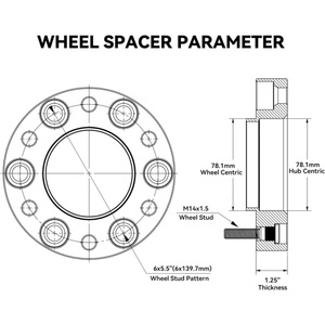 Espaciadores <span class=keywords><strong>de</strong></span> Rueda 6X139.7 Hubcentric 6x5.5 para Chevy Silverado 1500 GMC <span class=keywords><strong>Sierra</strong></span> - Product Image 2