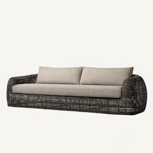 Set di Mobili da Esterno di Lusso in Alluminio, Divano in Rattan per Hotel, Arredamento da Giardino Impermeabile, Sdraio da Piscina - Product Image 5