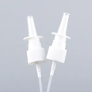 Bianco personalizzato 18/410 20/410 24/410 28/410 spruzzatore per pompa a nebbia fine nasale diretta in plastica medica con tappo