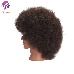 Tête d'entraînement pour la coiffure, poupées à cheveux longs noirs avec cheveux afro africains pour la formation des barbiers, mannequin de coiffure, mannequin de tressage - Product Image 2