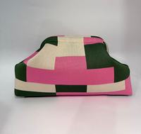 Nouveau sac à main tricoté à rayures, pochette nuage, sac de voyage portable, sacs Mahjong, grande capacité, rangement pour produits de soin, sac cosmétique type dumpling