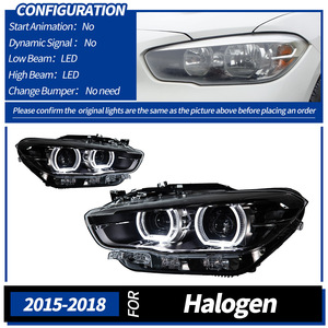 <span class=keywords><strong>Faro</strong></span> Anteriore per <span class=keywords><strong>BMW</strong></span> <span class=keywords><strong>F20</strong></span> 2015-2018 F21 116i 118i 120i, Design con Lente a Proiezione LED Bicolore, Luce Diurna e Indicatore di Direzione - Product Image 5