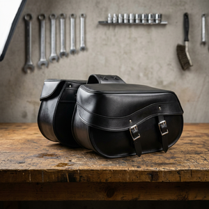 HMB-4147A หนัง PU รถจักรยานยนต์ถุงอานชุดกระเป๋าเดินทางรถมอเตอร์ไซด์ SADDLEBAG - Product Image 2
