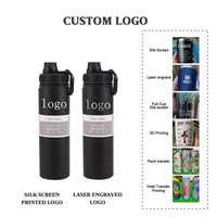 ZP botol air stainless steel, botol air kapasitas besar, botol olahraga stainless steel, minuman lurus, pot olahraga, logo kustom OEM 18/25oz dengan tutup baru