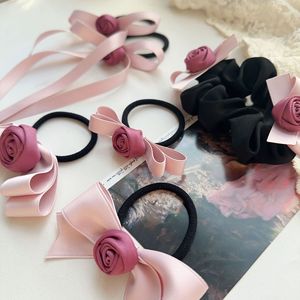 Handmade series hair ties, exquisite and luxurious handmade rose sun sweet girly <b>pink</b> hair accessories hair clips - Product Image 3
