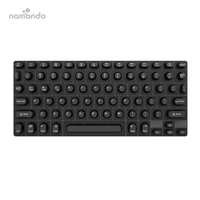 Keyboard isi daya nirkabel ultra-tipis, dengan tombol sakelar gunting dengan tombol lukis kuku Ideal untuk penggunaan rumah kantor anak perempuan