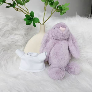 Disesuaikan 25CM kelinci mainan kelinci mewah lucu penghilang stres mainan bordir dengan LOGO pada kemeja hadiah promosi - Product Image 6