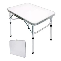 Table carrée pliante d'extérieur en alliage d'aluminium, portable pour la randonnée, le camping, les marchés nocturnes et la vente de rue, mobilier d'extérieur maniable