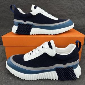 Chaussures de sport décontractées pour hommes, de qualité supérieure, luxueuses, confortables, respirantes, en cuir, tendance, pour la marche - Product Image 1