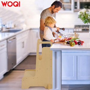 WOQI Asistente <span class=keywords><strong>de</strong></span> cocina <span class=keywords><strong>de</strong></span> torre para niños pequeños hecho a medida, taburete <span class=keywords><strong>de</strong></span> cocina perfecto, torre <span class=keywords><strong>de</strong></span> madera para niños pequeños - Product Image 5
