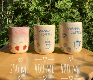 Tasse de voyage en porcelaine fine faite à la main en forme de cœur pour café et thé à emporter – Cadeau unique pour la rentrée scolaire pour les amateurs de café et de thé – Cadeau mignon - Product Image 2
