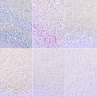 6 pièces/ensemble Holo Aurora blanc paillettes Nail Art paillettes poudre sirène poussière petits flocons bricolage ongles décorations outils