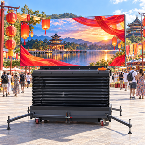 Affichage LED extérieur P3 résistant au vent sur roues, panneau LED mobile et réutilisable pour la location d'événements, festivals, carnavals et fêtes en plein air - Product Image 5