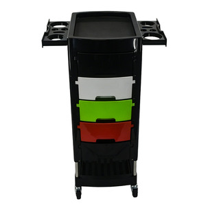 Chariot de rangement mobile professionnel à six niveaux en plastique pour salon de beauté et barbier, avec outil de teinture - Product Image 3