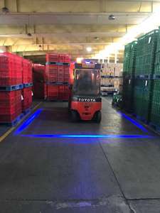 12v 24v bleu et vert double couleur équipement de construction danger zone rouge chariot élévateur voyant d'avertissement de sécurité - Product Image 6