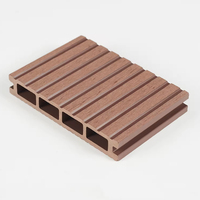 Platelage Extérieur Rainuré en WPC, Dalles de Terrasse en Composite Bois-Plastique Étanche pour Sols Extérieurs, Vente en Gros
