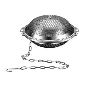 304 Stainless Steel Flying Saucer Seasoning Ball Large Size For Braising And Hot Pot Filter <b>Mesh</b> Basket - Product Image 5
