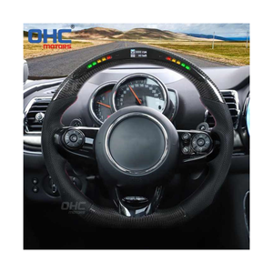 Volant de course LED personnalisé pour Bmw <span class=keywords><strong>Mini</strong></span> Cooper F54 F55 F56 F57 F60 2013 à <span class=keywords><strong>2021</strong></span> Volant LED en fibre de carbone - Product Image 1