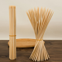 Brochettes jetables en bambou de qualité alimentaire 15-20-25-30-35-40-50cm, robustes, pour barbecue, polies, service OEM, pack restaurant, vente en gros