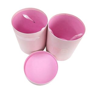 Caja de Regalo Redonda de Cartón Kraft con Estampado Dorado de Flores de Caramelo de Alta Gama, Caja de Regalo Cilíndrica Hecha a Mano para Bodas con Cinta - Product Image 4