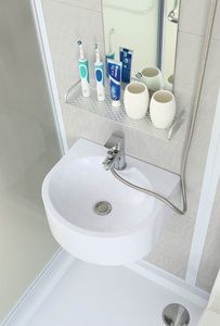 Sang trọng di động prefab vệ sinh phòng tắm đơn vị <span class=keywords><strong>Modular</strong></span> di động nhà vệ sinh vòi hoa sen cabin - Product Image 5