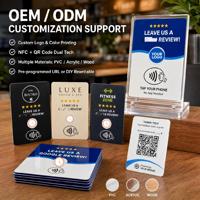 Carte de visite NFC personnalisée en PVC avec fonction de lecture par contact, affichage des commentaires et codage de lien NFC pour la réception de bureau et la personnalisation linguistique de la réception.