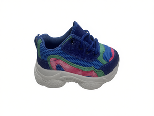 Scarpe Sportive per Bambini Blu Rosa con Tomaia in Rete, Suola in Gomma, Intersuola in EVA, Materiale Sintetico, Taglia 33402 - Product Image 1