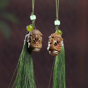 Green Sandalwood Carved <b>Elephant</b> Pendant Keychain Chinese Style Mobile Phone <b>Decoration</b> 32x22cm - Product Image 2