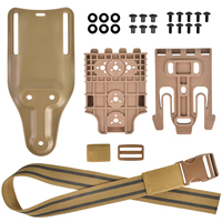 Holster de jambe tactique en nylon à dégagement rapide pour la chasse, kit de système de verrouillage rapide, passant de ceinture universel avec ceintures