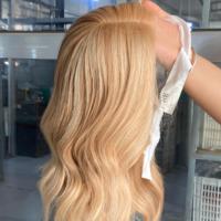 Perruques de luxe pour femmes, cheveux européens, dentelle HD, blonds, ondulés, cuticules alignées, cheveux bruts, base en soie invisible, sans colle, perruques de cheveux humains