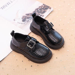 รองเท้าหนังสีเงินของเด็กผู้หญิงสำหรับฤดูใบไม้ผลิ2025รองเท้าโลฟเฟอร์สไตล์อังกฤษอินเทรนด์หัวเข็มขัดโลหะใหม่แฟชั่นซิงเกิ้ลสำหรับเด็ก - Product Image 4