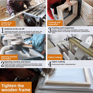 Panwenbo Acrylic Màu Nước Mini Giá Vẽ Và Vải Pre In Kéo Dài Vải Mini Tam Giác Giá Vẽ Trước Vải Với Giá Vẽ - Product Image 6