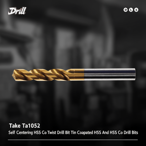 Ttake Ta1052 Self Centering Hss Co Twist <b>Drill</b> <b>Bit</b> Tin Coated Hss And Hss Co <b>Drill</b> <b>Bits</b> - Product Image 3