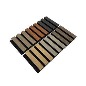 Pannello Acustico in Doghe di <span class=keywords><strong>Legno</strong></span> dal Design Moderno, Altamente Efficace nell'Assorbimento del Suono NRC 1.0, Supporto in PET Ecologico per Uffici e Hotel - Product Image 4