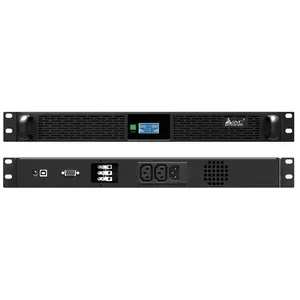 1U Rackmount Line interactive UPS 500W Rack battery backup power supply with internal LifeP04 lithium battery