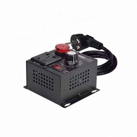Contrôleur de vitesse de moteur à courant alternatif monophasé 220V 4000W interrupteur de contrôle de vitesse de ventilateur de ventilateur gradation de contrôle de température avec voltmètre