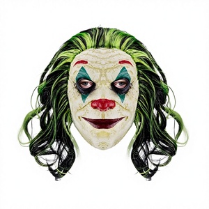 Máscara de Látex de Cabeza Completa de Terror para Halloween, Diseño de Payaso Revenante, Mismo Estilo que 'El Regreso de los Muertos', para Fiestas de Disfraces y Juegos de Rol - Product Image 1