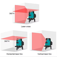 Haute Performance 2-3-5 lignes niveau Laser pointeur Laser vert outil de mesure niveau Laser bricolage à piles