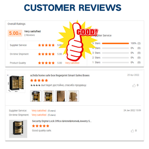 Yingbo होम ऑफिस उच्च गुणवत्ता सुरक्षित बॉक्स डबल डोर ठोस स्टील सुरक्षित फिंगरप्रिंट पैसे के लिए स्मार्ट डिजिटल सुरक्षित बॉक्स - Product Image 3