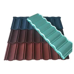 컬러 스톤 코팅 금속 지붕 타일 공장 Whosale 가격 루핑 재료