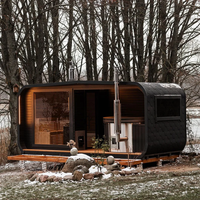 Salle de sauna électrique en bois massif au design moderne 2025, sauna sec intelligent extérieur avec panneau de commande de chauffage pour 2 à 6 personnes