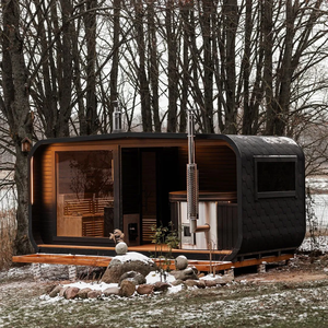 Sauna Elettrica in Legno Massello dal Design Moderno 2025, per Esterni, con Pannello di Controllo e Riscaldamento a Vapore Secco Intelligente per 2-6 Persone - Product Image 2