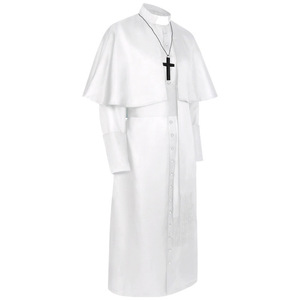 Costume di Halloween adulto vestito medievale con cappuccio monaco rinascimentale sacerdote Robe Costume Cosplay <span class=keywords><strong>strega</strong></span> mago mantello mantello - Product Image 3