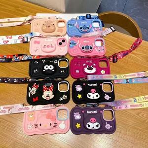 Nhà Máy Bán Buôn Dễ Thương Phim Hoạt Hình <span class=keywords><strong>3D</strong></span> Silicone kuluomi <span class=keywords><strong>Hello</strong></span> <span class=keywords><strong>Kitty</strong></span> Có Thể Thu Vào Đứng Dây Đeo Điện Thoại Trường Hợp Đối Với iPhone 11 12 13 14 15 16 - Product Image 2