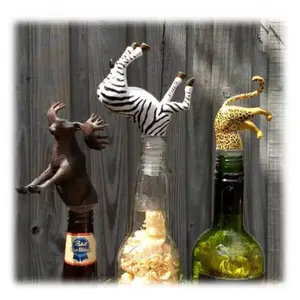 Botol Anggur Resin Berbentuk Kustom Ayam Grosir Botol Anggur Hewan Polyresin Zebra