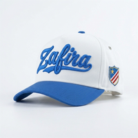 Gorra de Béisbol Blanca con Bordado 3D Personalizado al por Mayor, Gorra Snapback de 5 Paneles con Visera Plana y Curva de Dos Tonos para Hombre