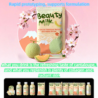 Poudre de collagène beauté OEM/ODM aux saveurs melon/fraise, pour l'éclat de la peau, anti-âge et hydratation, marque privée