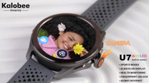 4G 智能手表 U7 带 SIM 卡 3+32GB 内存 1.5 英寸 480*480 AMOLED 屏幕 旋转摄像头 视频通话 Adriod 手表 - Product Image 4